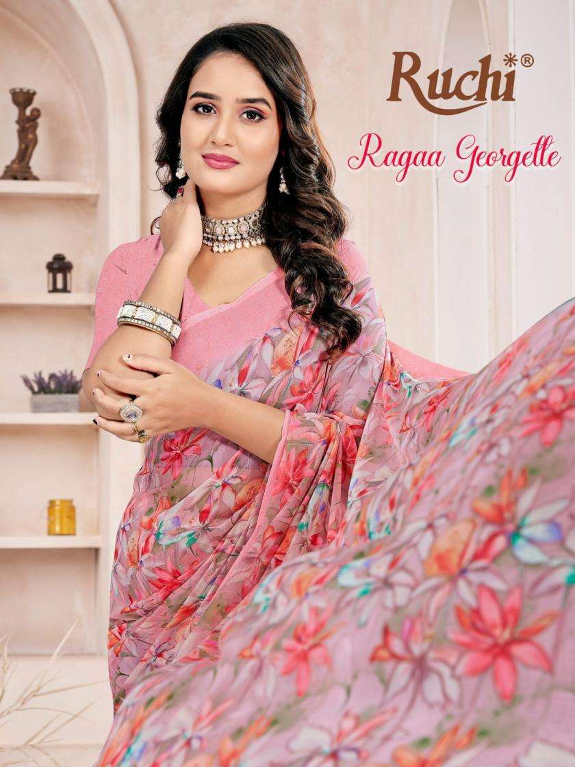 ruchi presents ragaa georgette vol 27 casual wear sarees catalog