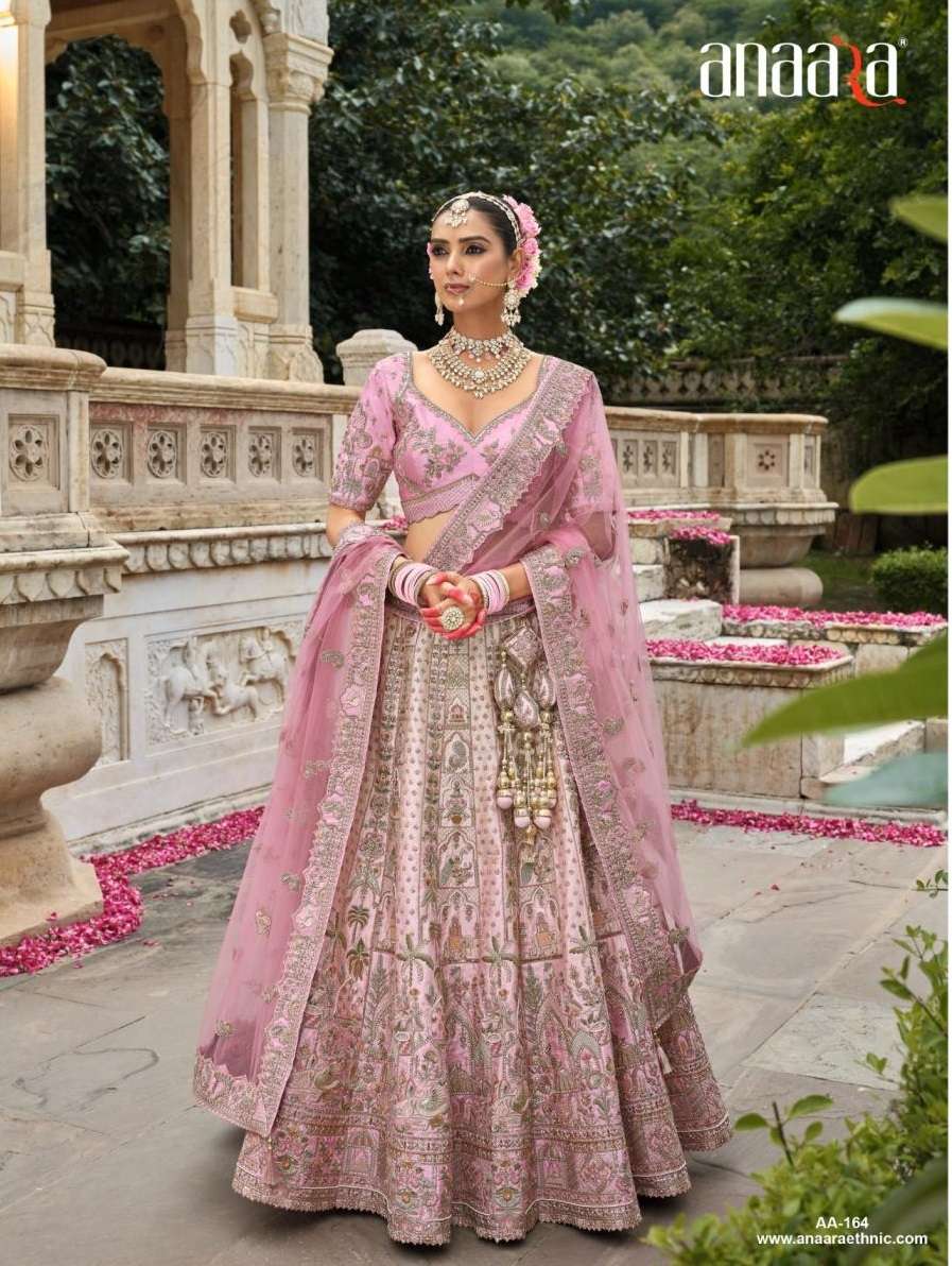 Tathastu Presents Anaara 152-164 Silk Engagement Lehenga For Bride Catalog Wholesaler And Exporter