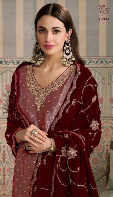 Vinay Presents Kuleesh Sarita Kanjivaram Silk Jacquard Unstitch 3pcs Salwar Suits Catalog Wholesaler And Exporter 