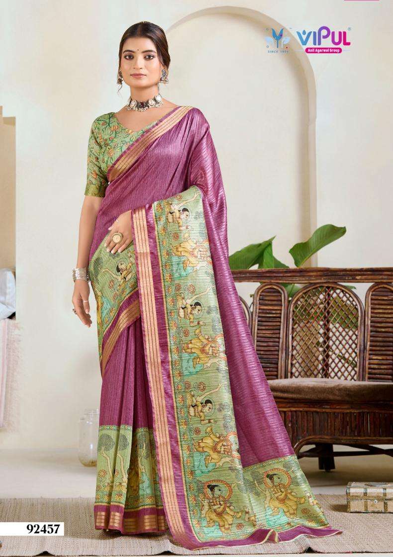 Vipul Presents Kalki 924e Cotton Attractive Look Saree For Womens Catalog Wholesaler And Exporter 
