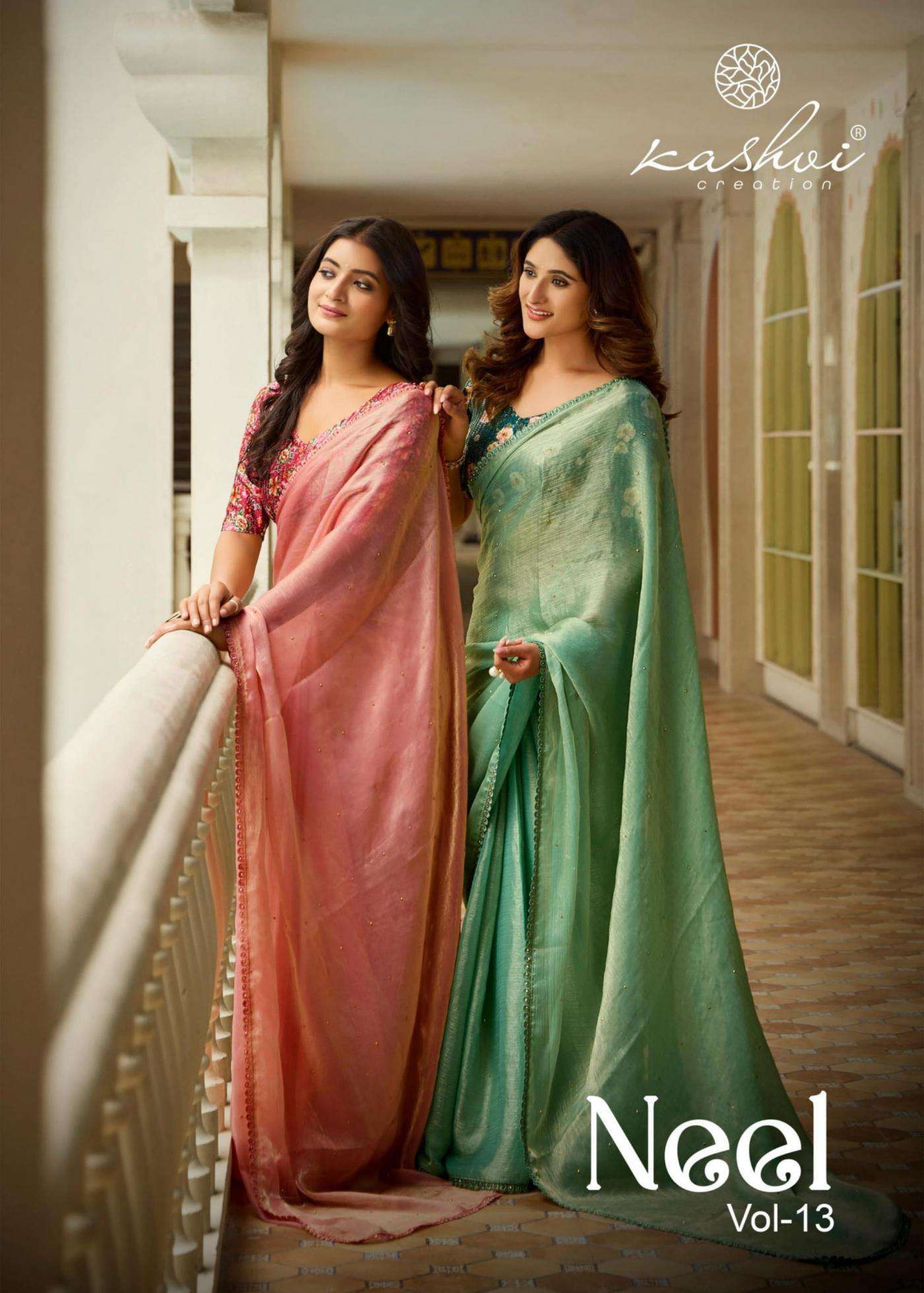 kashvi creation presents neel vol 13 amazing mono satin sarees