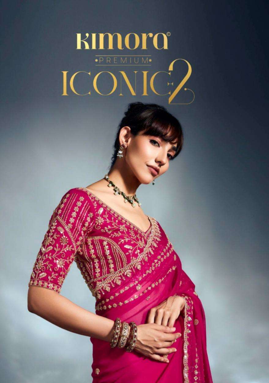 kimora presents iconic 2  sequence khatli work occasion wear sarees catalog collection