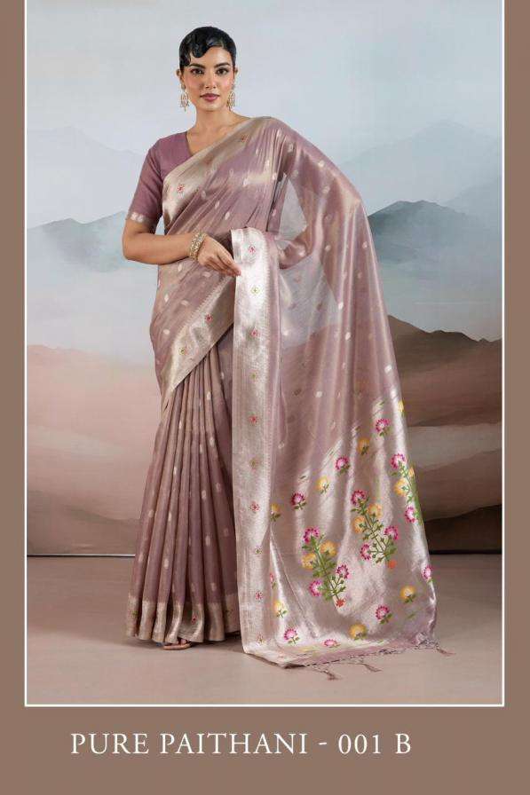 rajtex presents pure paithani tissue handloom weaving designer sarees catalog