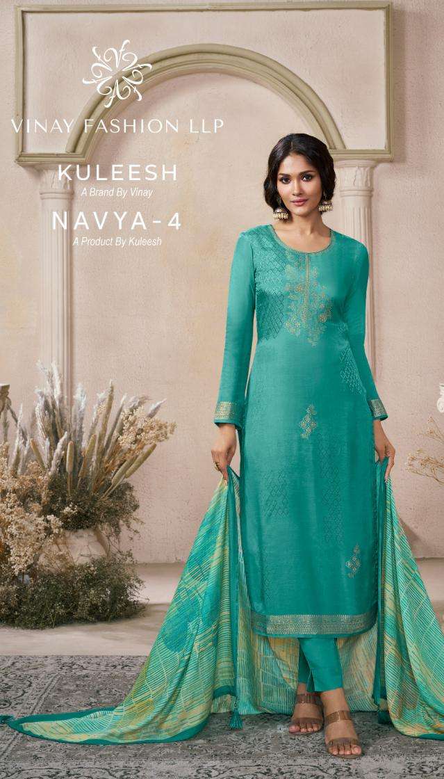 vinay kuleesh presents navya vol 4 viscose machlin occasion wear sui for womens