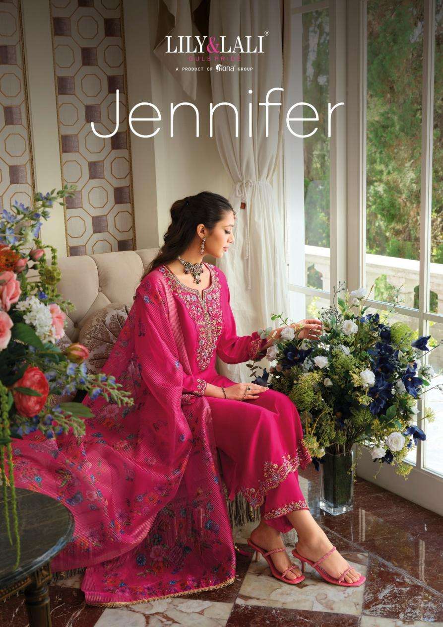 lily & lali presents jennifer fully stitch premium viscose gaji silk 3pcs dress