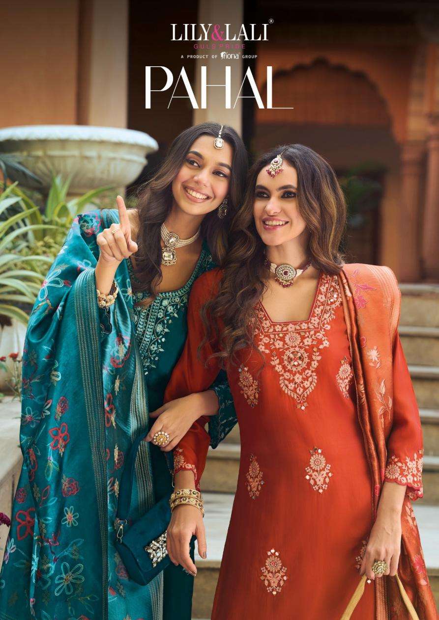 lily & lali presents pahal viscose silk fully stitch party wear dress