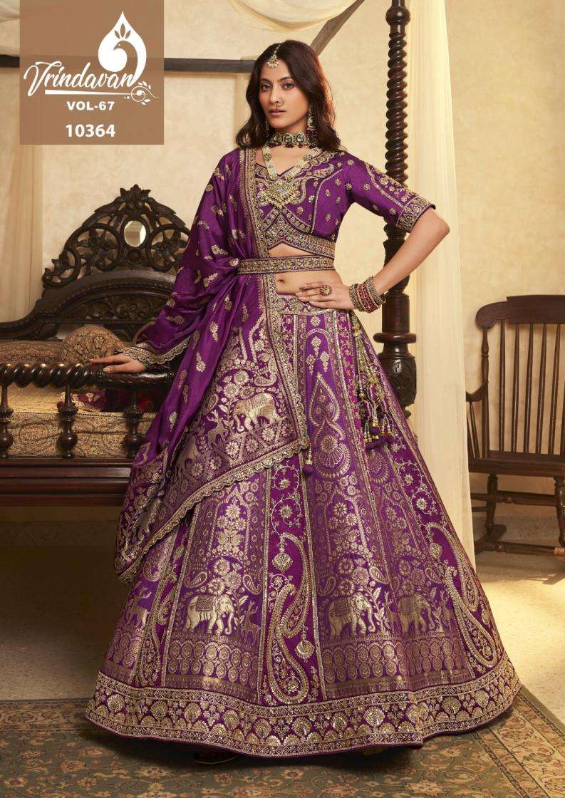 royal presents vrindavan vol 67 banarasi silk affordable lehengas for every occasion