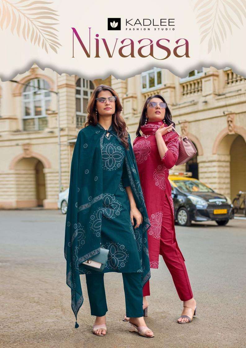 kadlee presents nivaasa fully stitch dhabu Cotton suit for womens