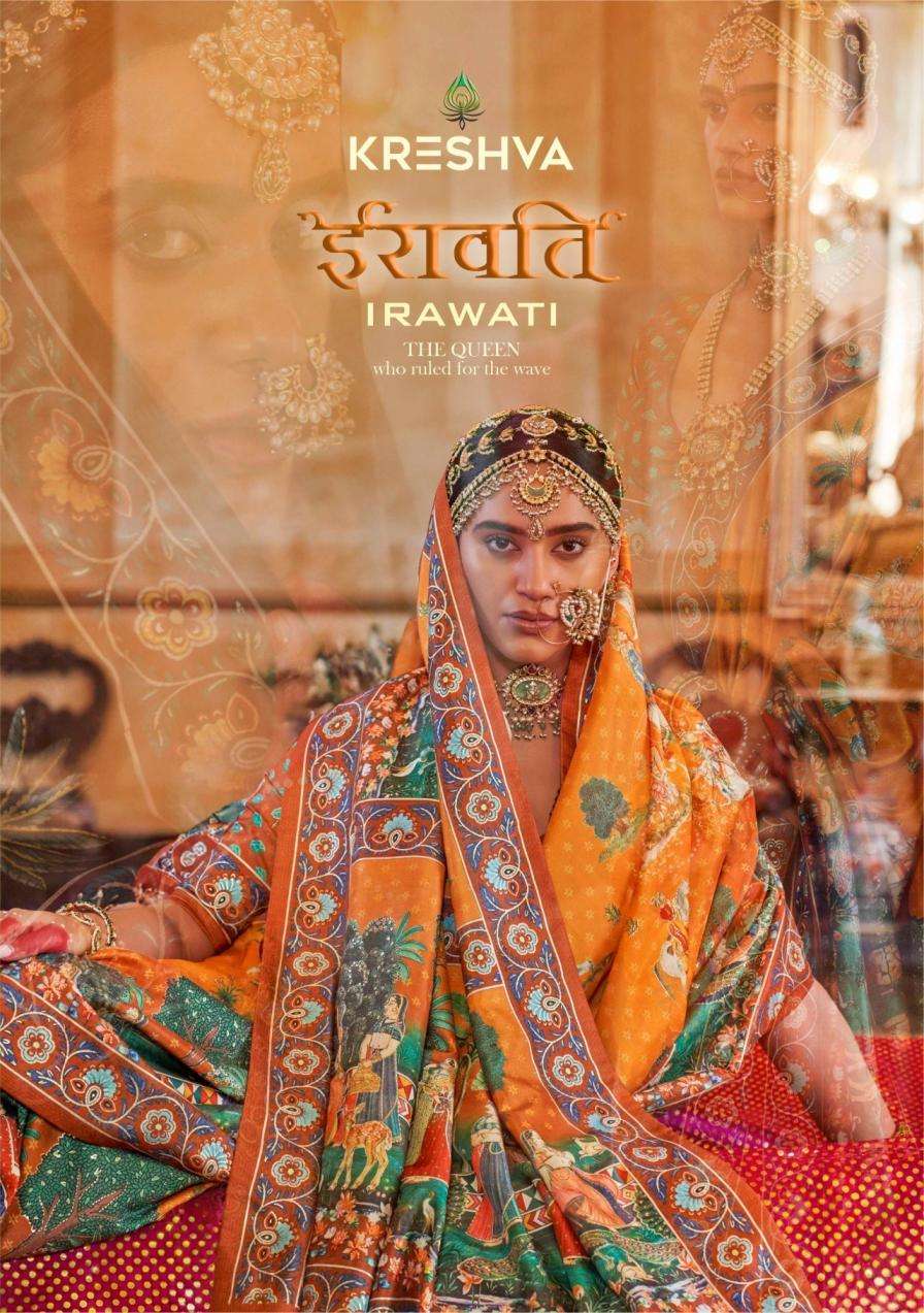 kreshva presents irawati 4549-4557 trendy silk sarees