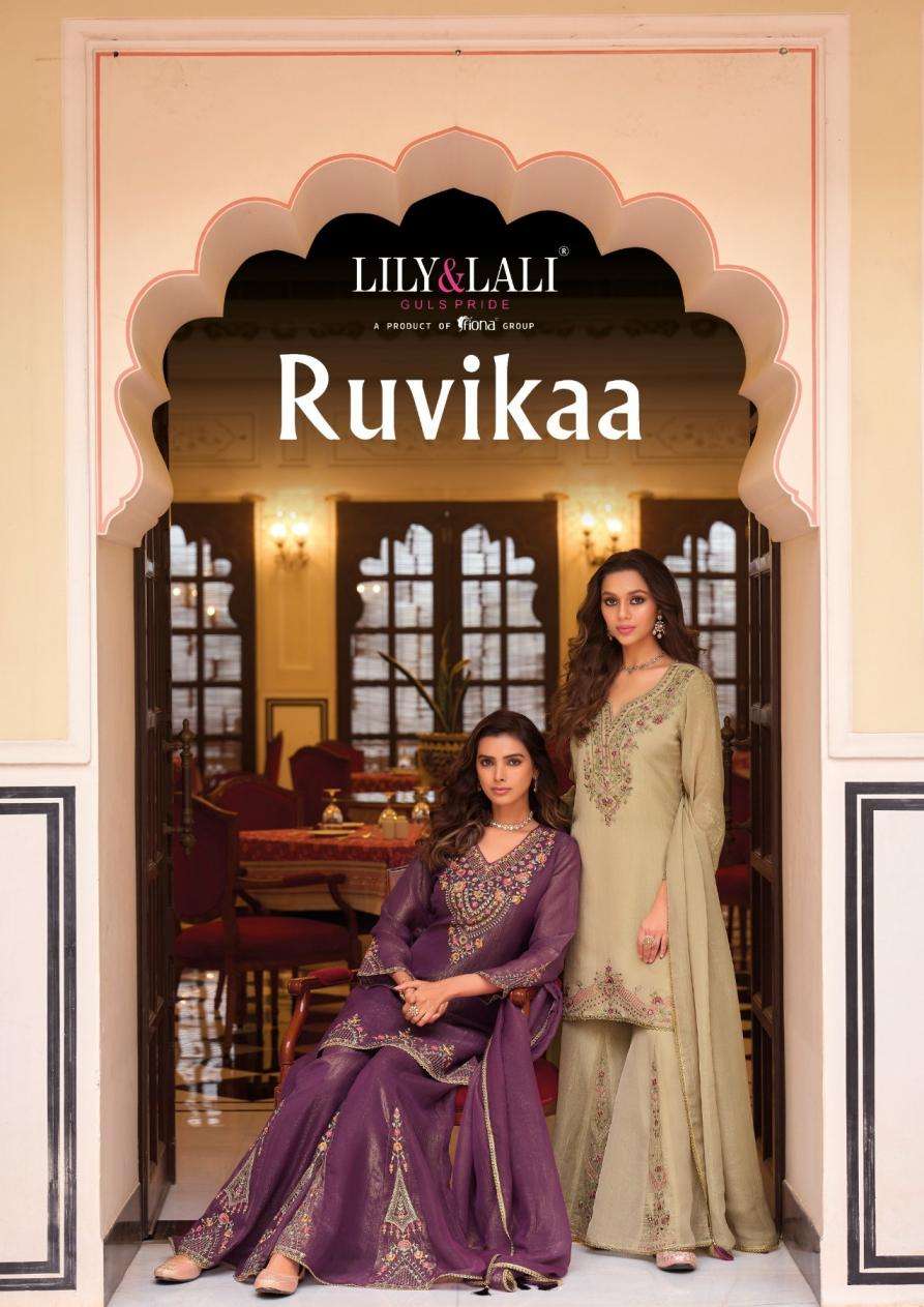 lily & lali presents ruvikaa premium silk fully stitch 3pcs dress