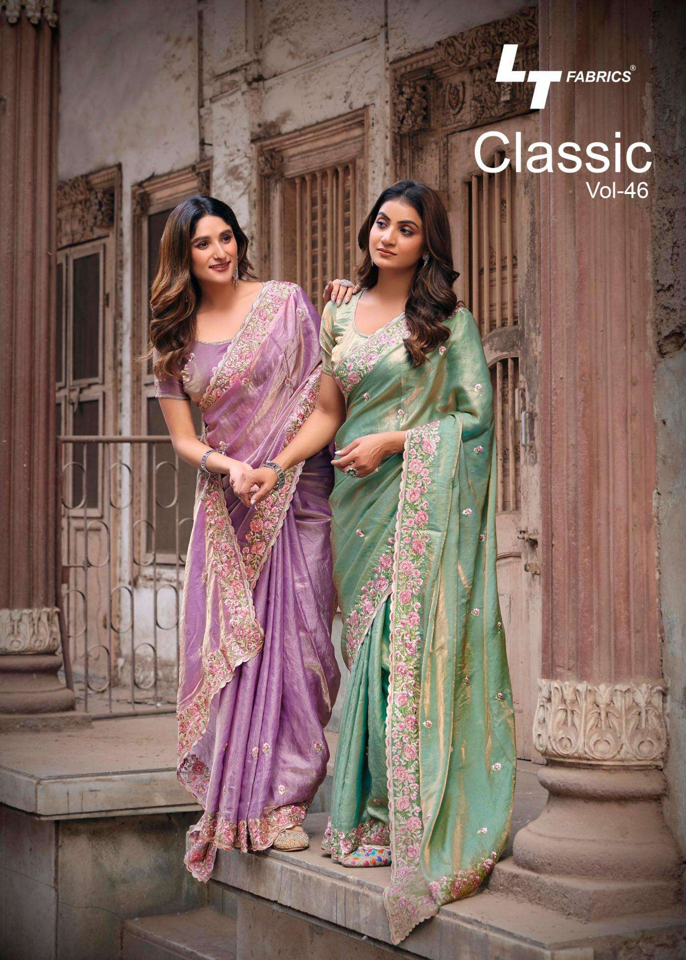lt fashion presents classic vol 46 malai silk designer sarees