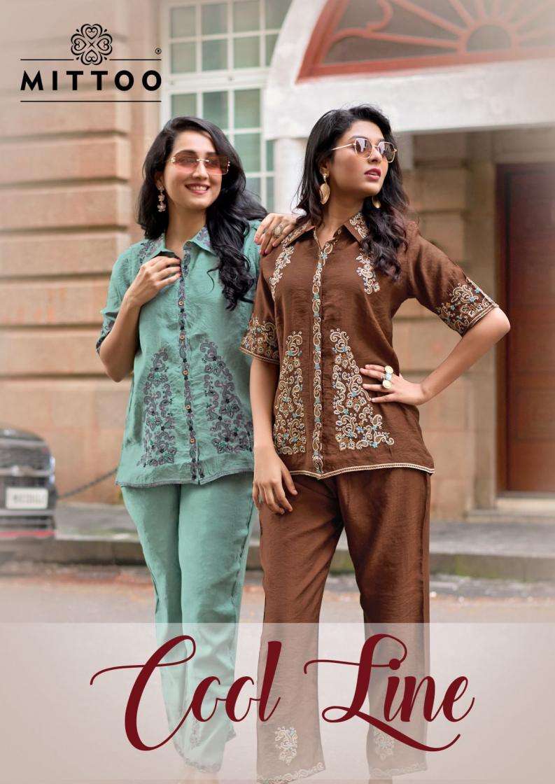 mittoo presents cool line viscose weaving fully stitch fancy co-ord sets