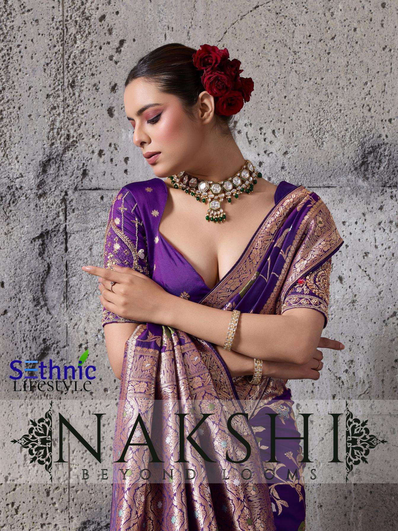 sethnic lifestyle presents nakshi banarasi silk fashionable sarees