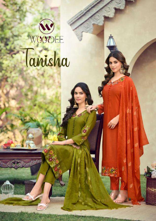 woodee presents tanisha viscose gadhawal readymade ladies suits