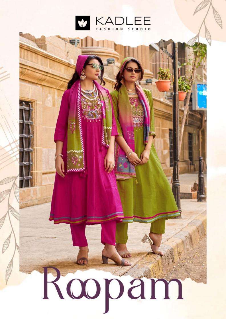 kadlee presents roopam mul chanderi fully stitch unique ladies dress