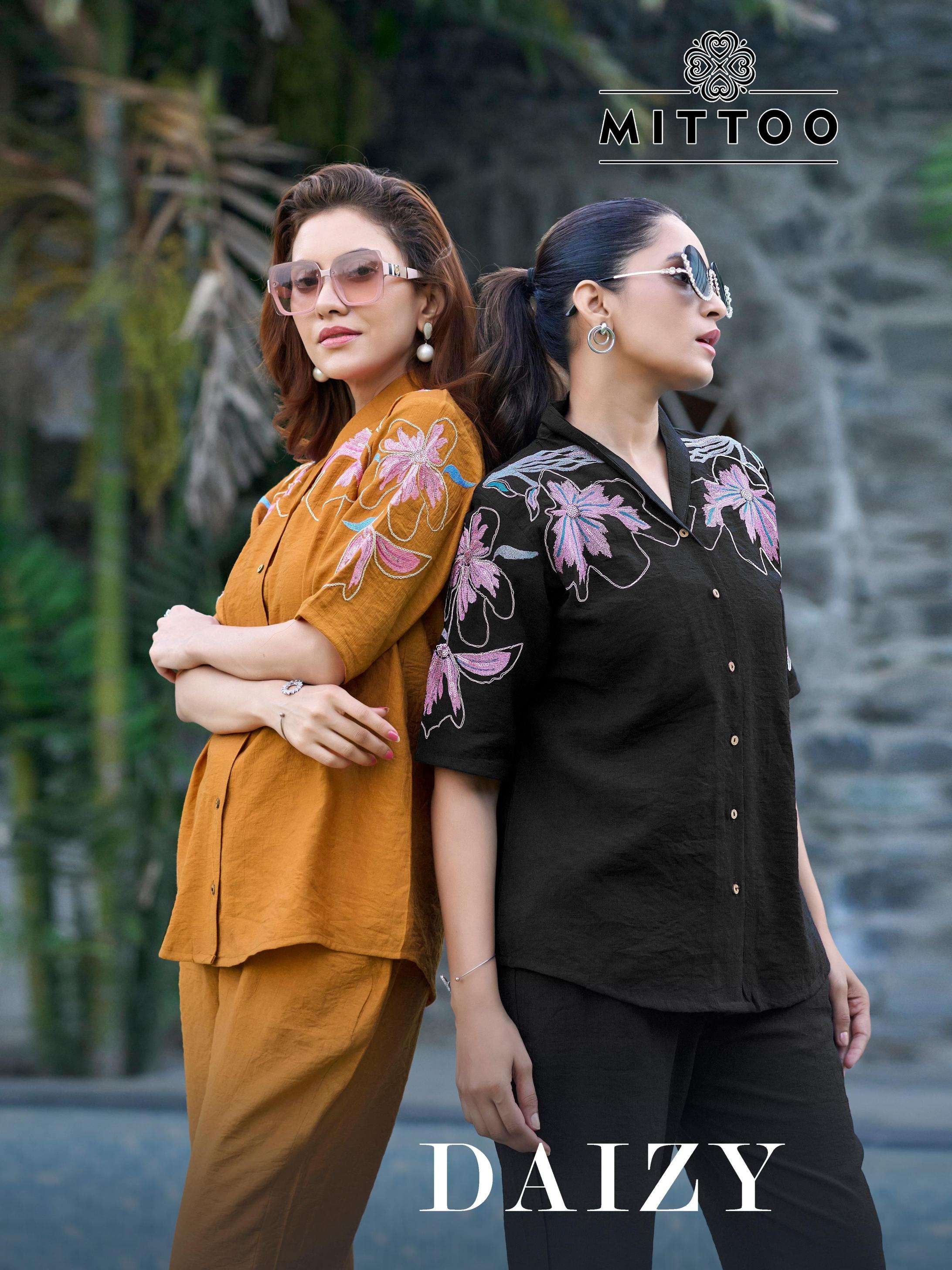 mittoo presents daizy viscose crape readymade attractive look co-ord for womens