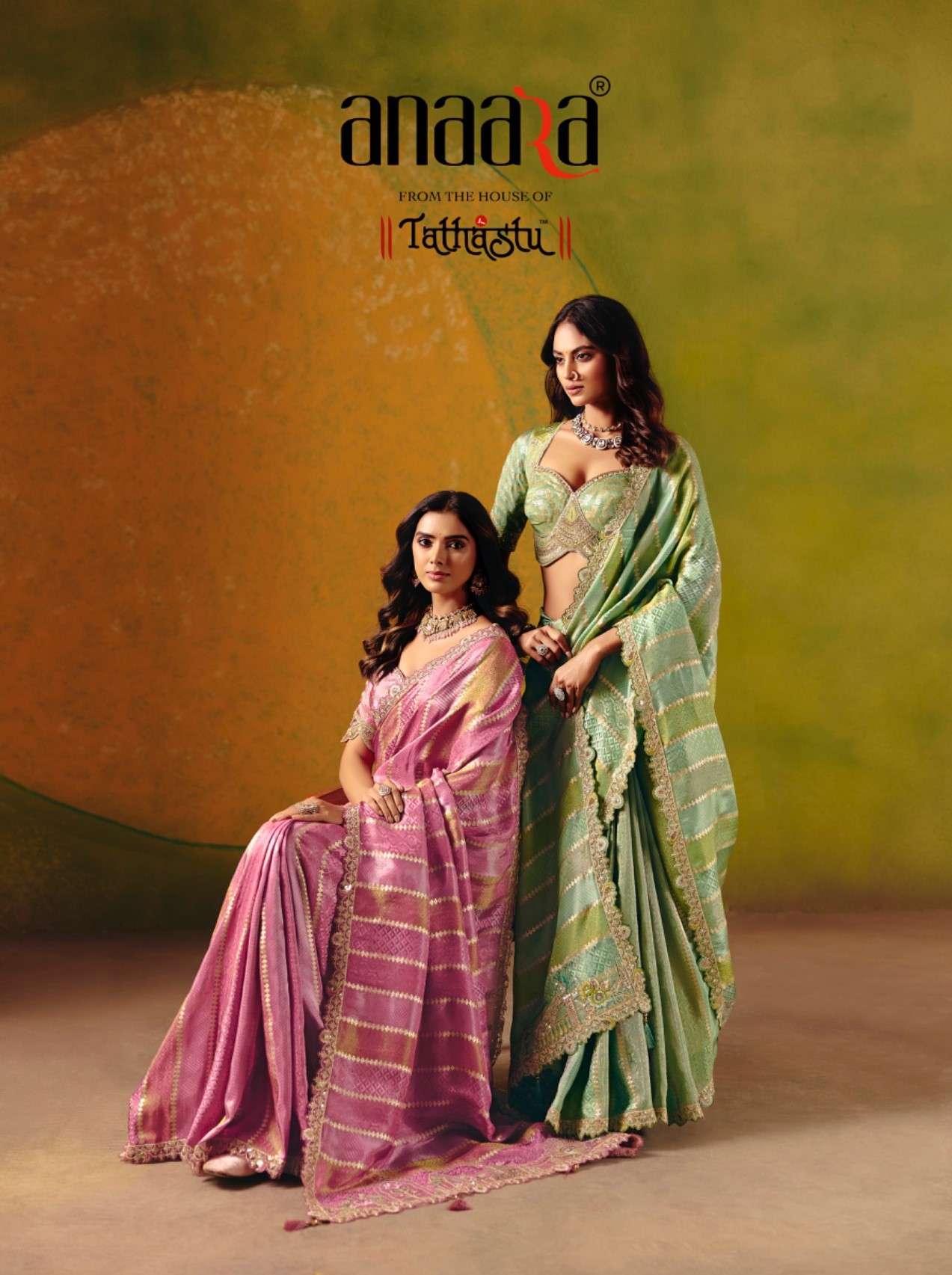 TATHASTU PRESENTS ANAARA 8400 SERIES BEAUTIFUL DESINGER PARTYWEAR SAREES CATALOG WHOLESALER AND EXPORTERS