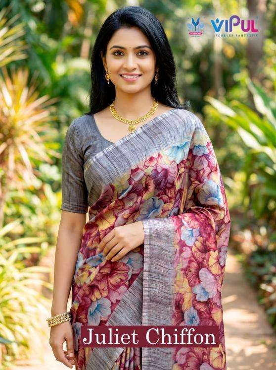vipul fashion presents juliet chiffon 35499 fancy daily wear chiffon sarees