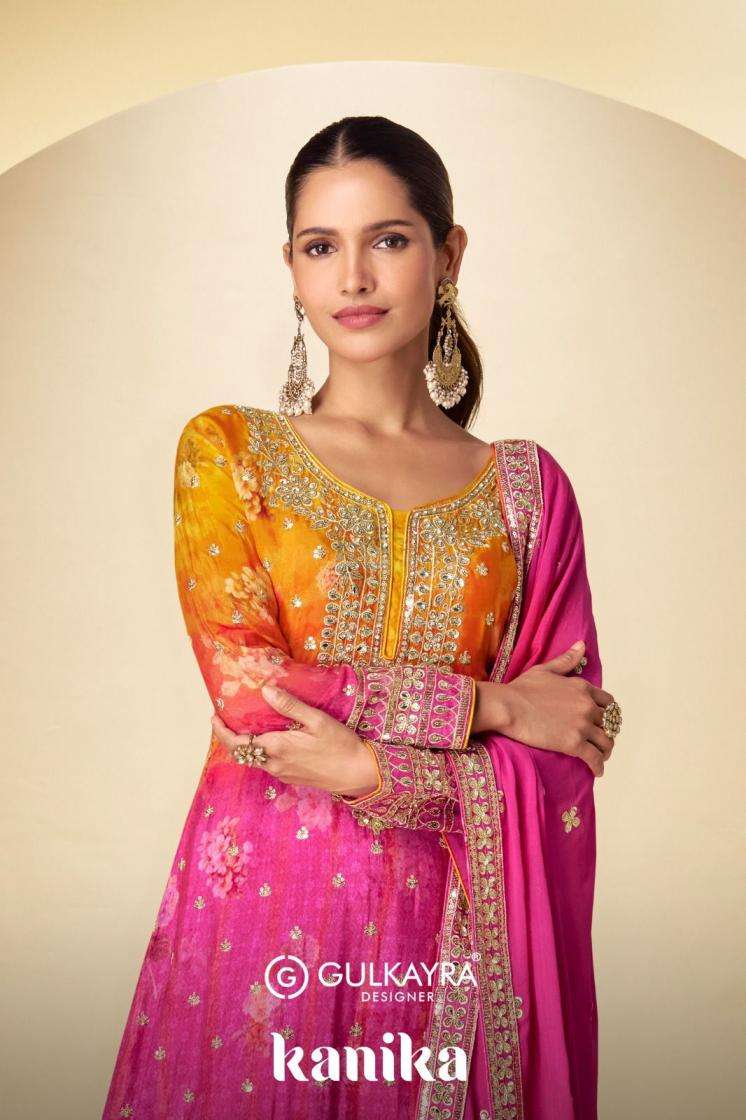 Gulkayra Designer Presents Kanika Chinon Readymade Exclusive Plazzo Style Dress Catalog Wholesaler And Exporter 