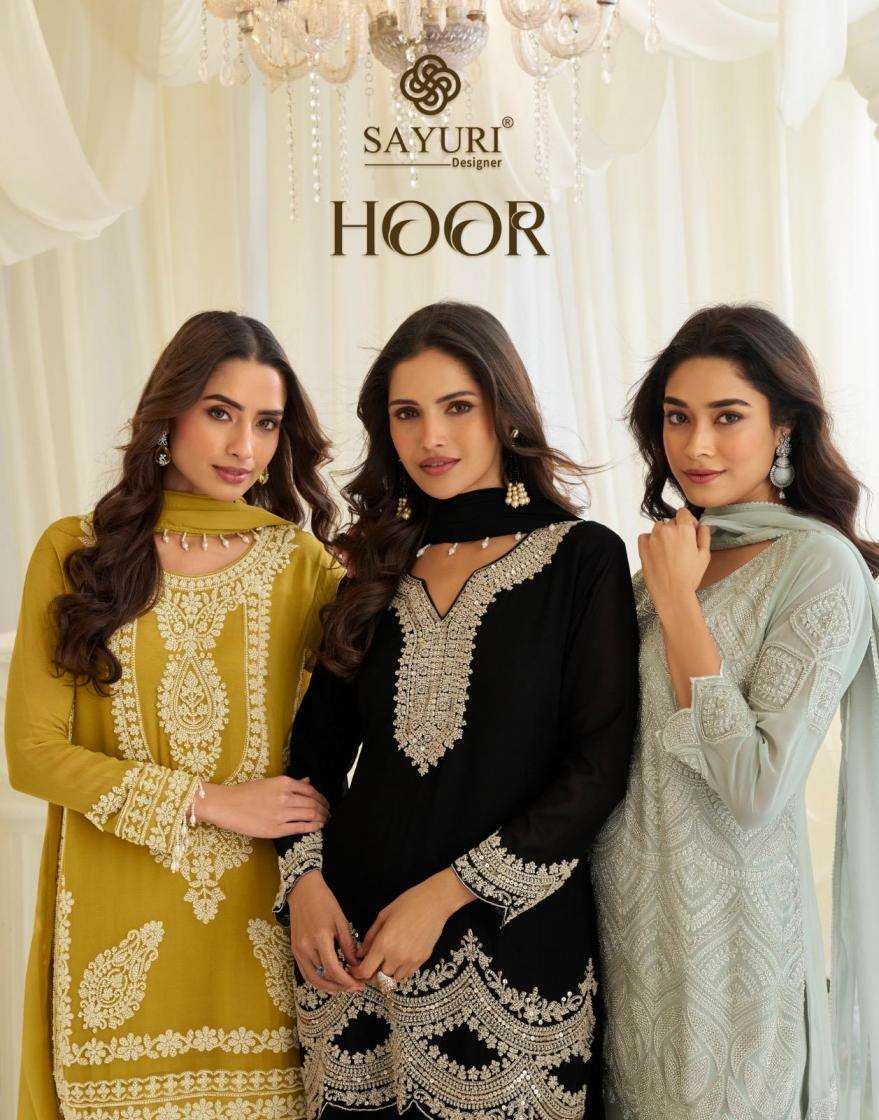 Sayuri Designer Presents Hoor Readymade Fashionale Georgette Plazzo Kurti Dupatta Catalog Wholesaler And Exporter 