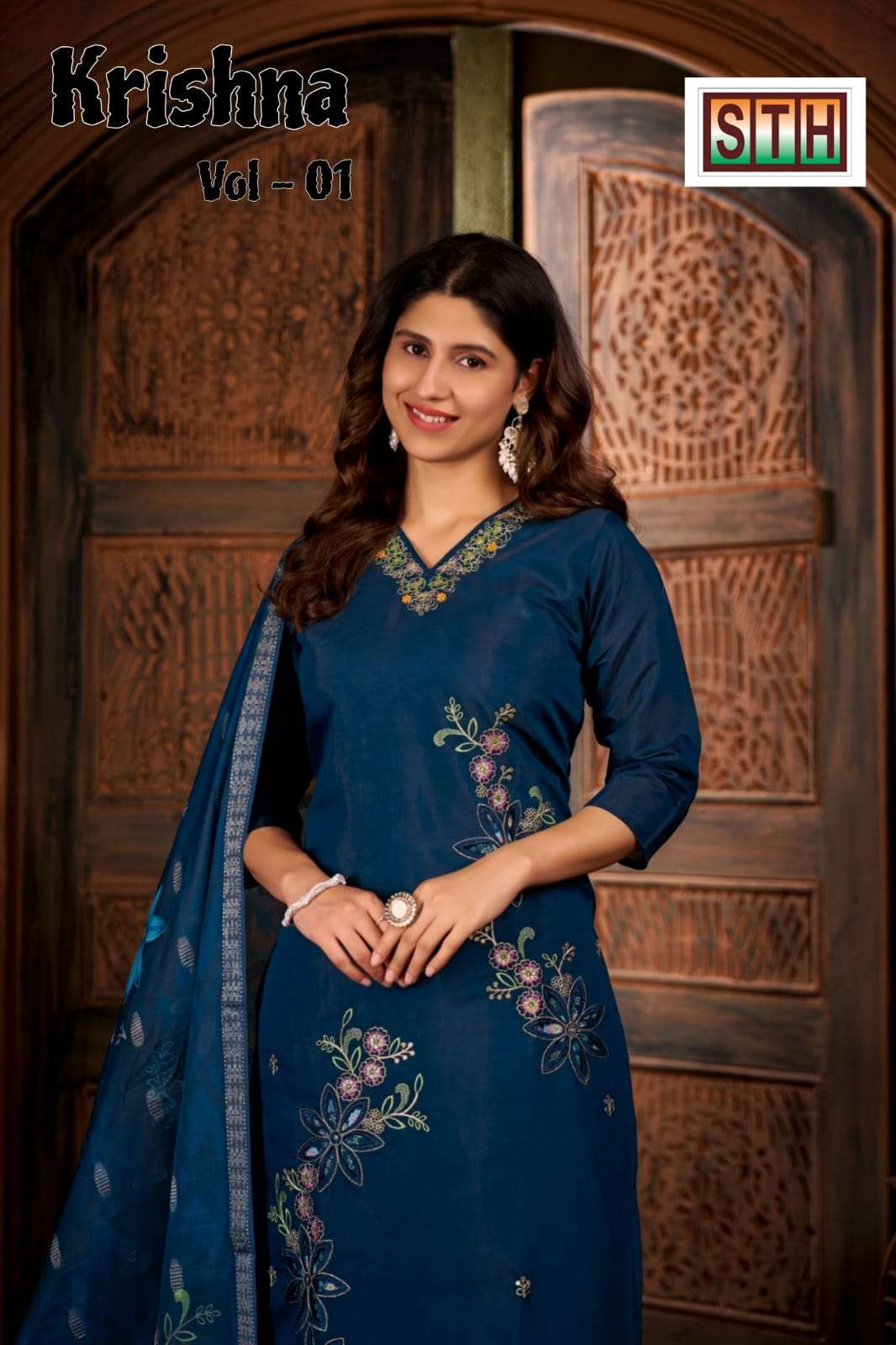 STH PRESENTS KRISHNA VOL-1 DESIGNER FANCY KURTIS CATALOG WHOLESALER AND EXPORTER IN SURAT 