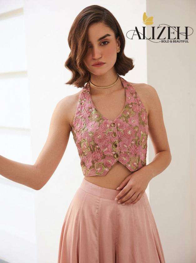 alizeh 9017-9018 readymade western wear stylish waistcoat with palazzo set