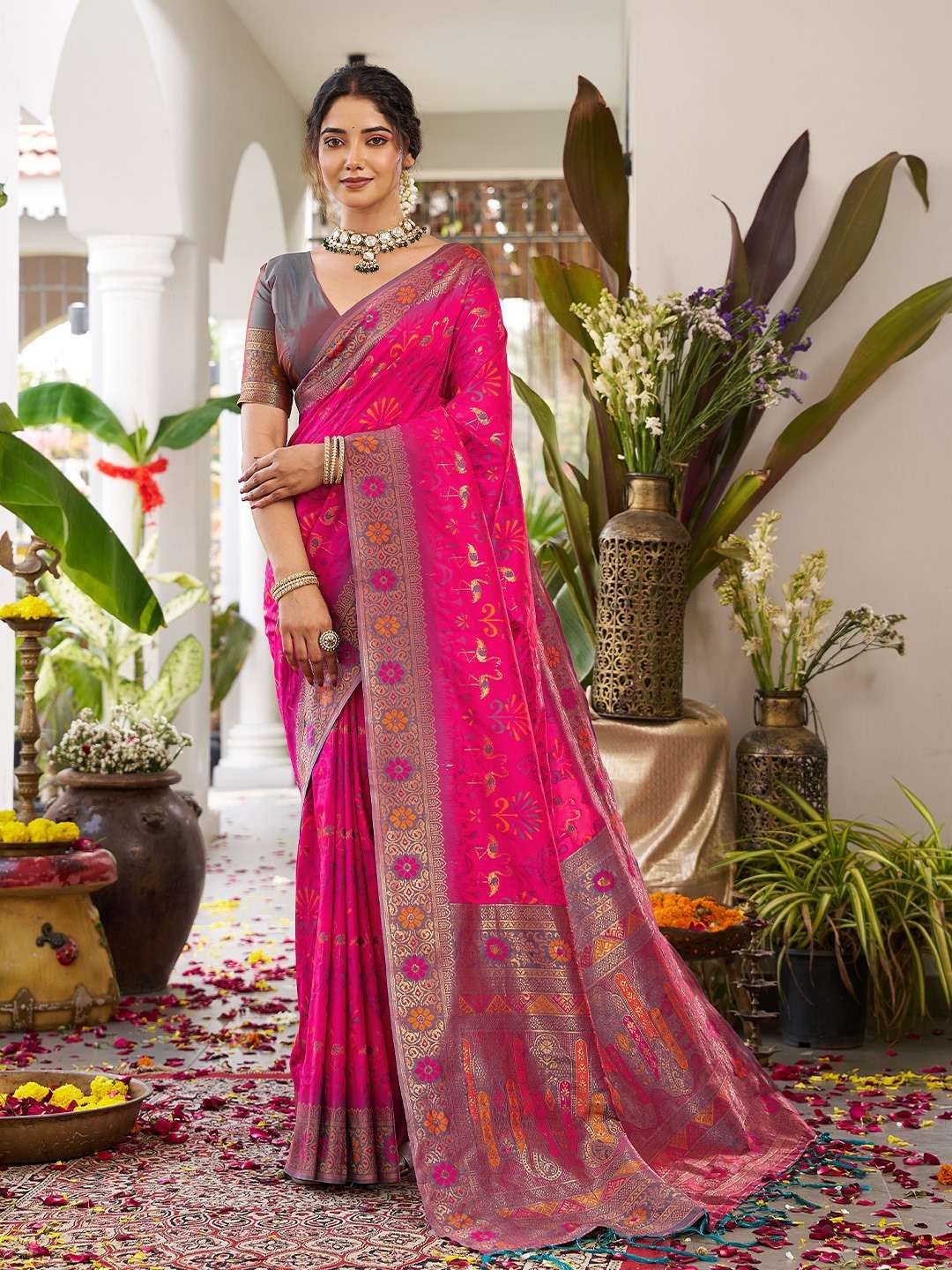 ASTITA PRESENTS KANCHANA SILK PARTYWEAR BANARASIL STYLE SILK SAREES CATALOG WHOLESALER AND EXPORTER