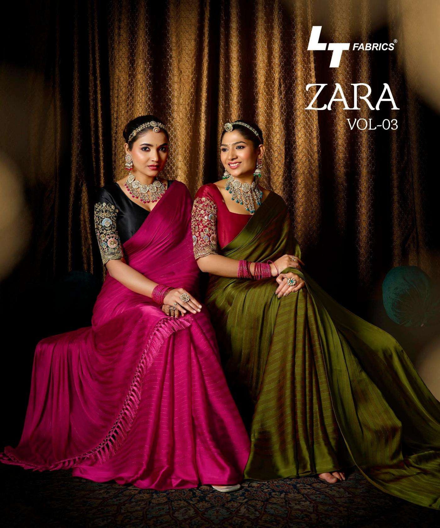 lt fashion presents zara vol 3 new arrival soft silk sequence sarees