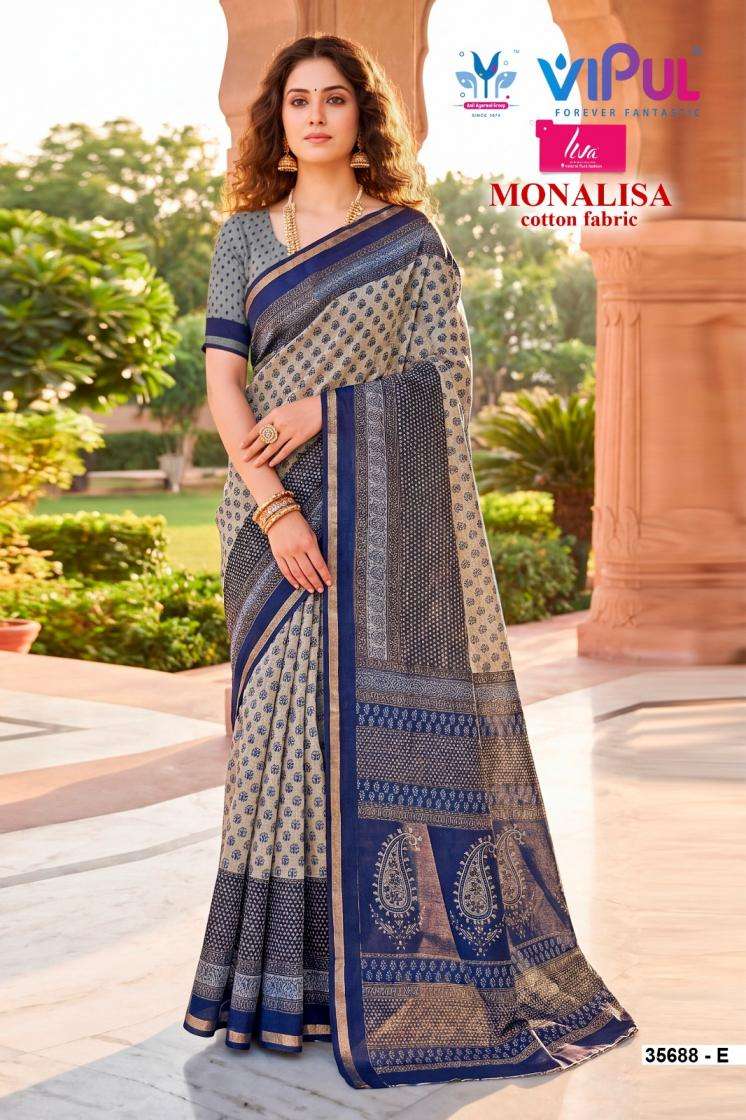 vipul fashion presents monalisa 35688 mul cotton sarees