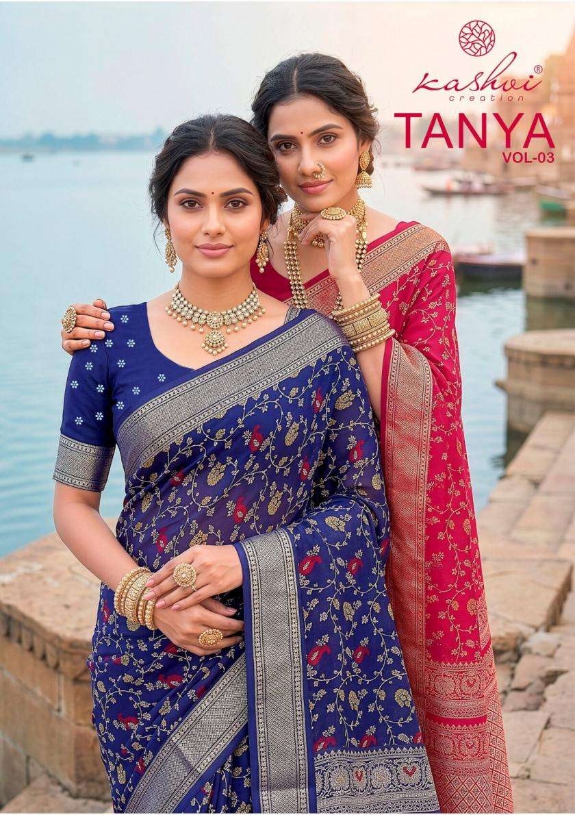 kashvi creation presents tanya vol 3 dull moss viscose sarees