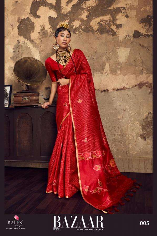 rajtex presents bazaar silk handloom weaving saree best wholesaler