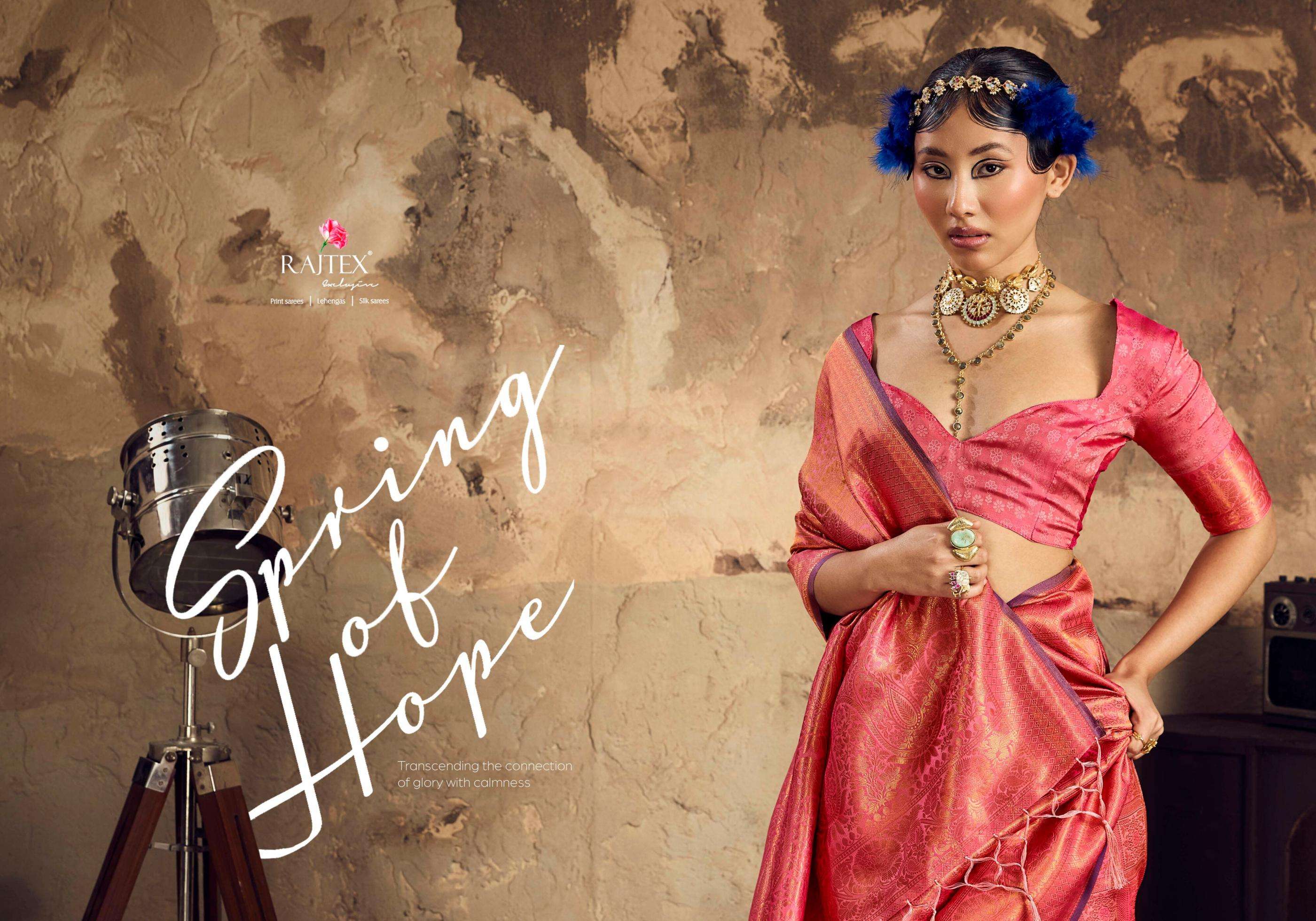 rajtex presents kalaa blossom handloom weaving silk fancy saree