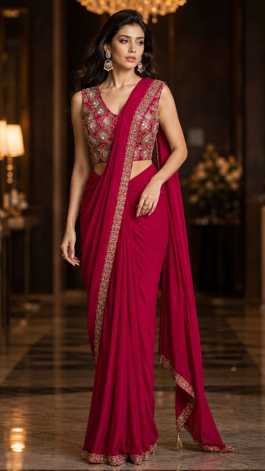 AMOHA A494 COLOUR HEAVY DESIGNER READYMADE BLOUSE ONE MINUTES SAREES CATALOG WHOLESALER AND EXPORTERS