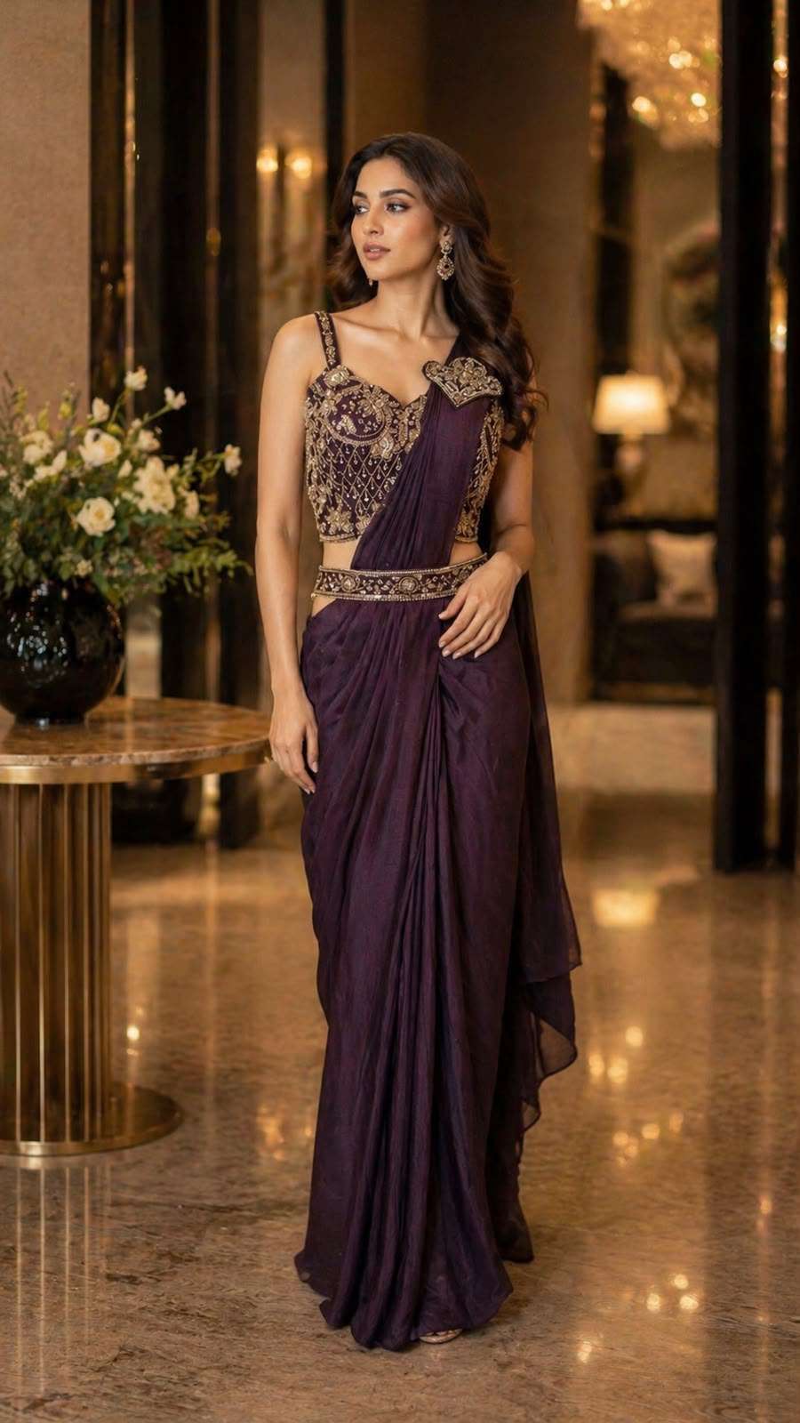AMOHA A516 COLOUR HEAVY DESINGER READYMADE BLOUSE AND ONE MINUTES SAREES CATALOG WHOLESALER AND EXPORTERS