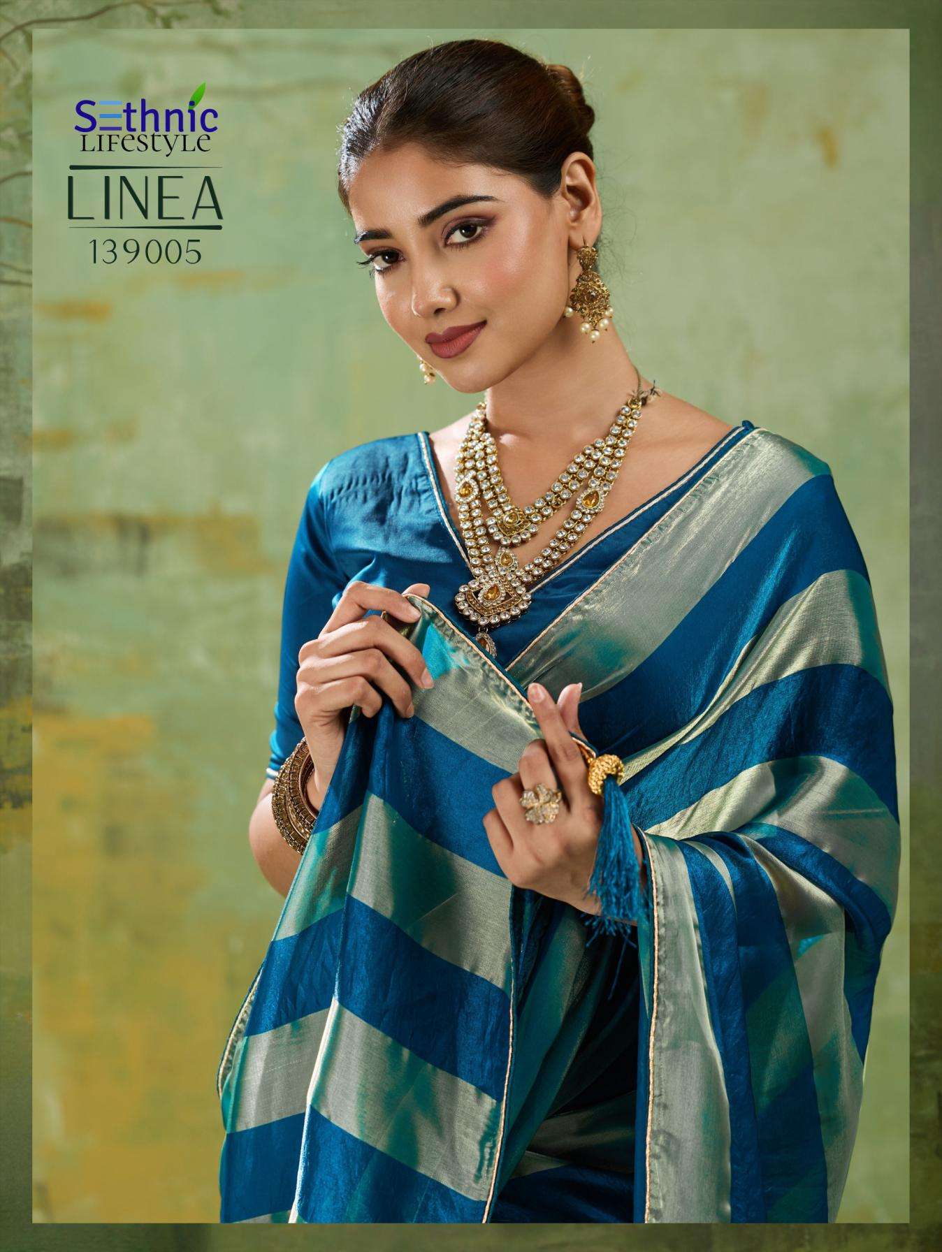 sethnic presents linea velvet satin hit design sarees 