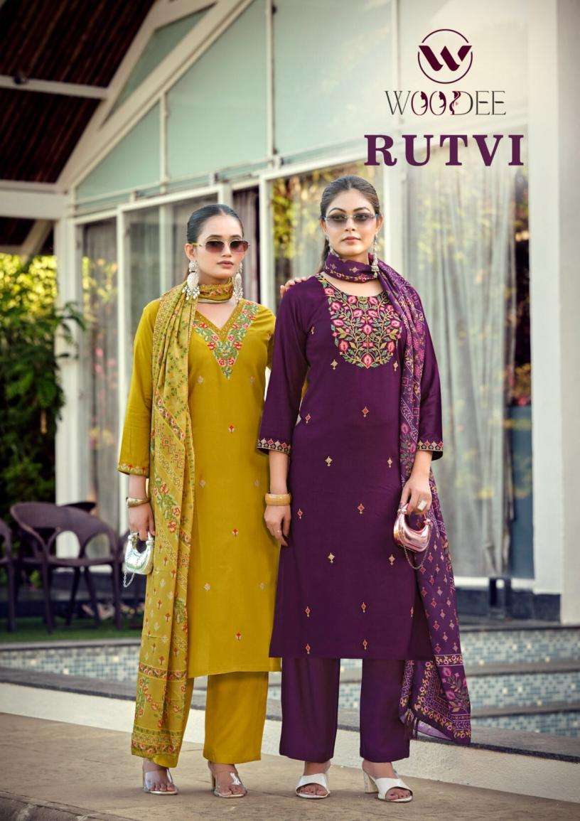 woodee presents rutvi readymade rayon pretty look suit for womens
