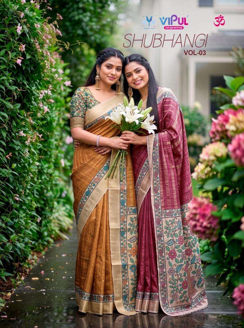 vipul presents shubhangi vol 3 hit design soft silk saree collection 