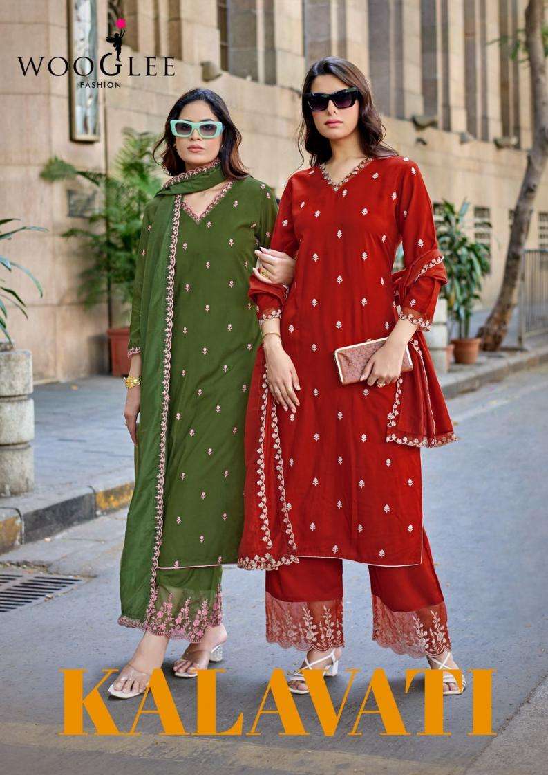 wooglee kalavati readymade ethnic style kurti plazzo with dupatta