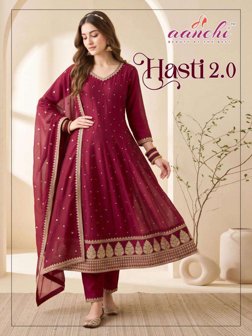 aanchi hasti 2.0 amazing vichitra silk readymade 3pcs