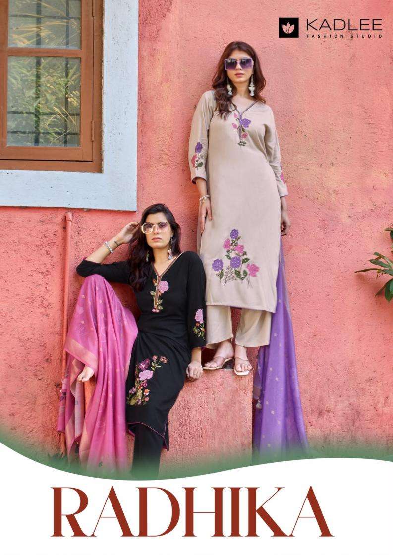 kadlee radhika rayon readymade 3pcs suit 