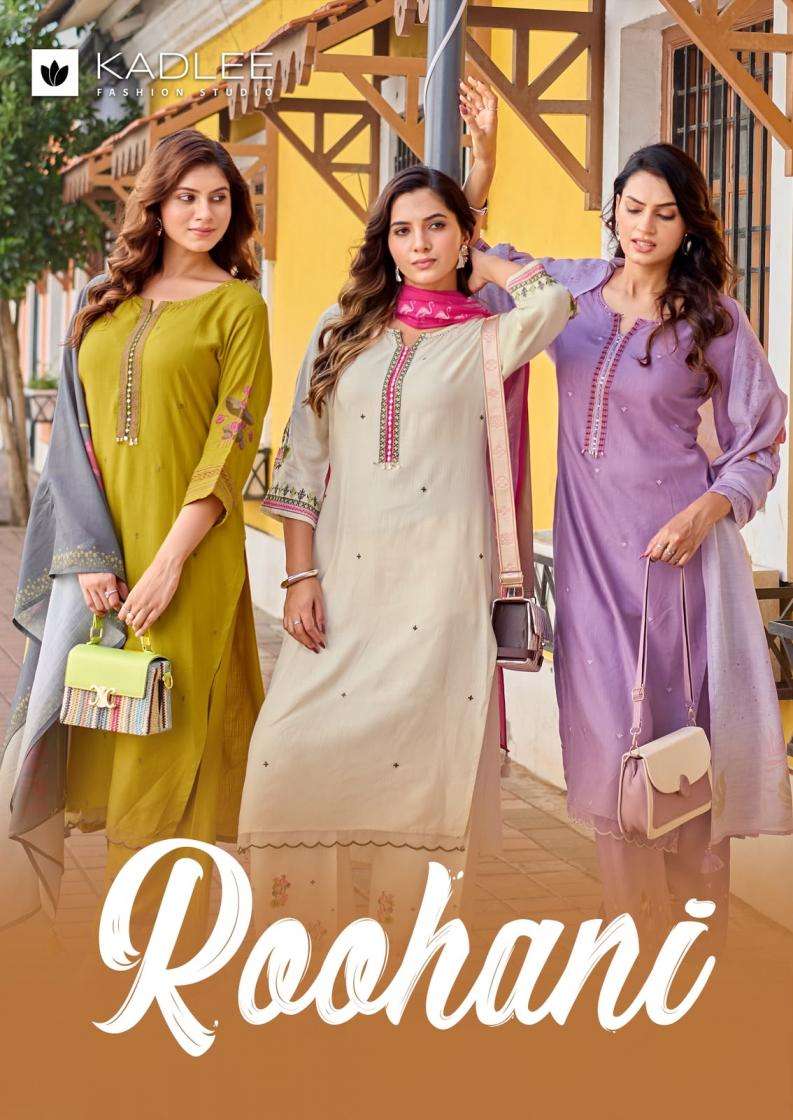 kadlee roohani rayon amazing redaymade 3pcs suit collection