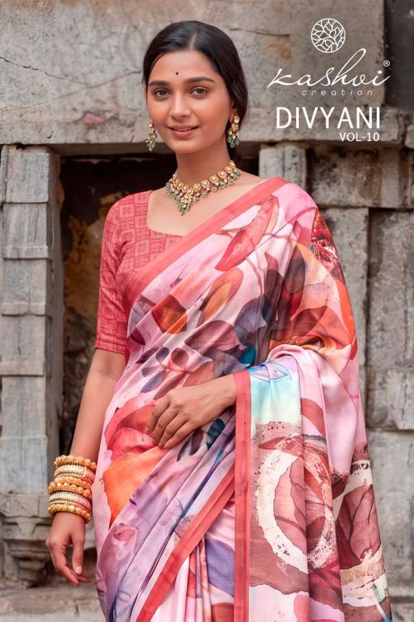 Kashvi Creation Divyani Vol 10 Premium Satin Saree Collection