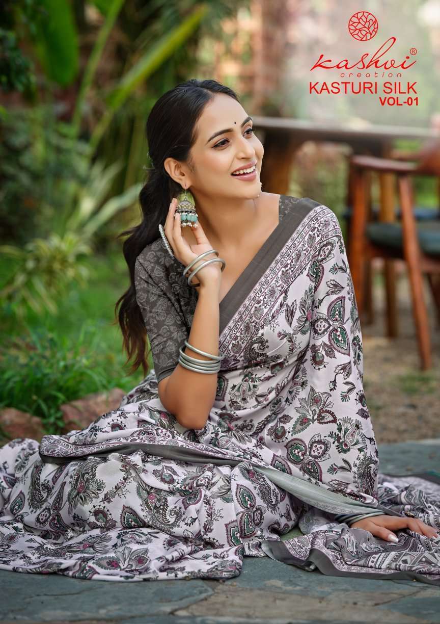 Kashvi Creation Kasturi Silk Vol 1 Latest Printed Saree Collection