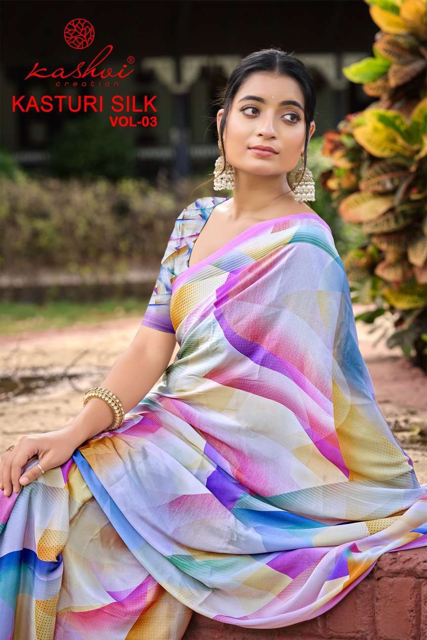 Kashvi Creation Kasturi Silk Vol 3 Daily Wear Saree Collection 