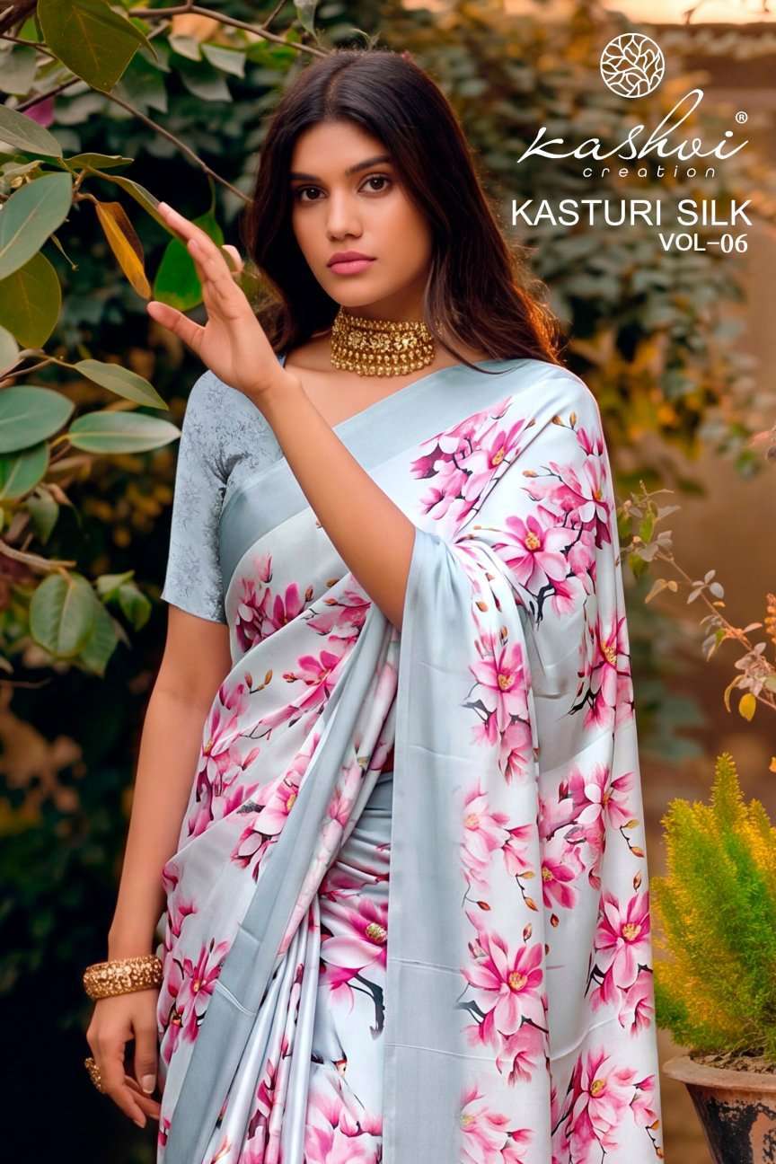 Kashvi Creation Kasturi Silk Vol 6 Ladies Wear Silk Saree Collection