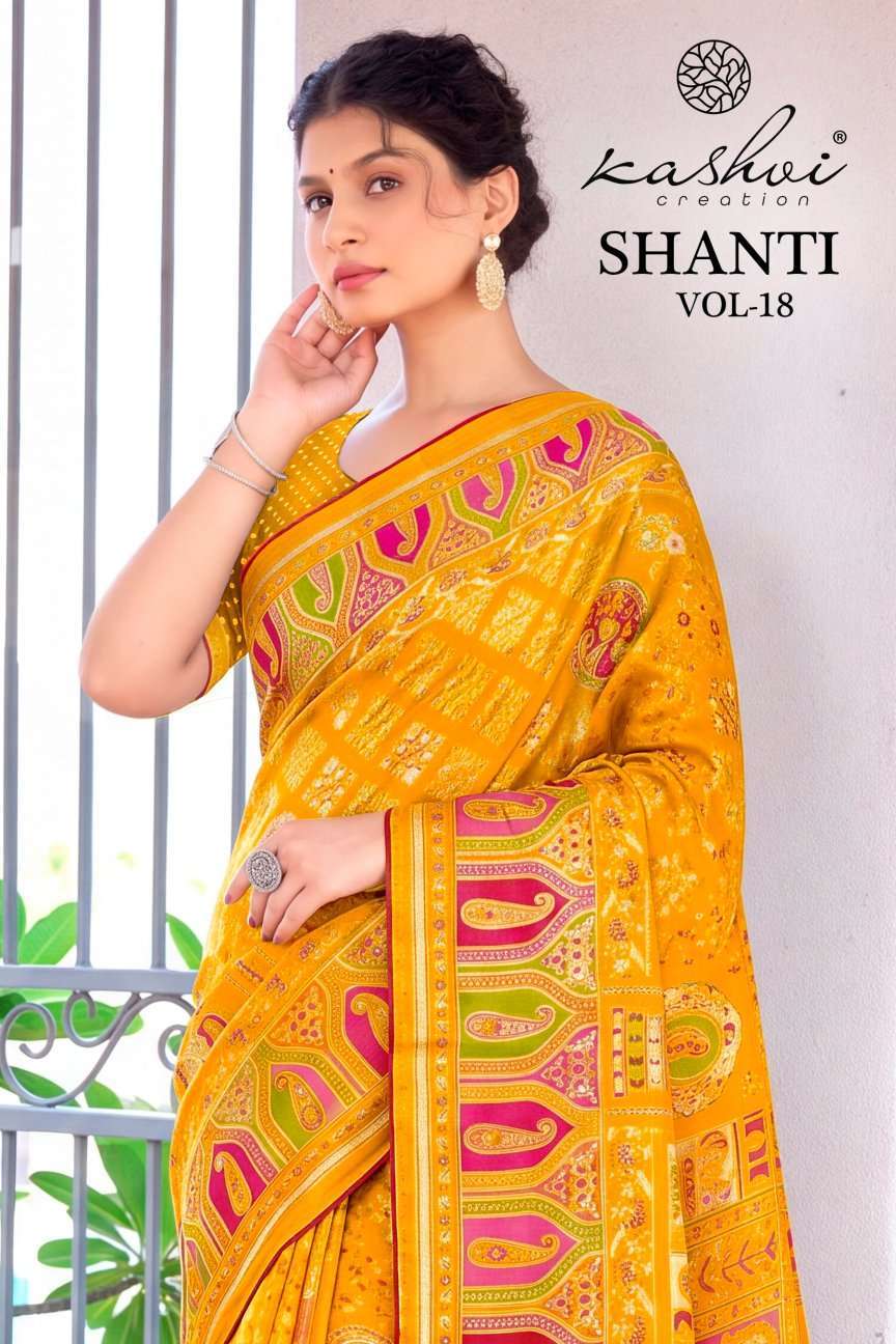Kashvi Creation Shanti Vol 18 Ladies Wear Saree Collection 