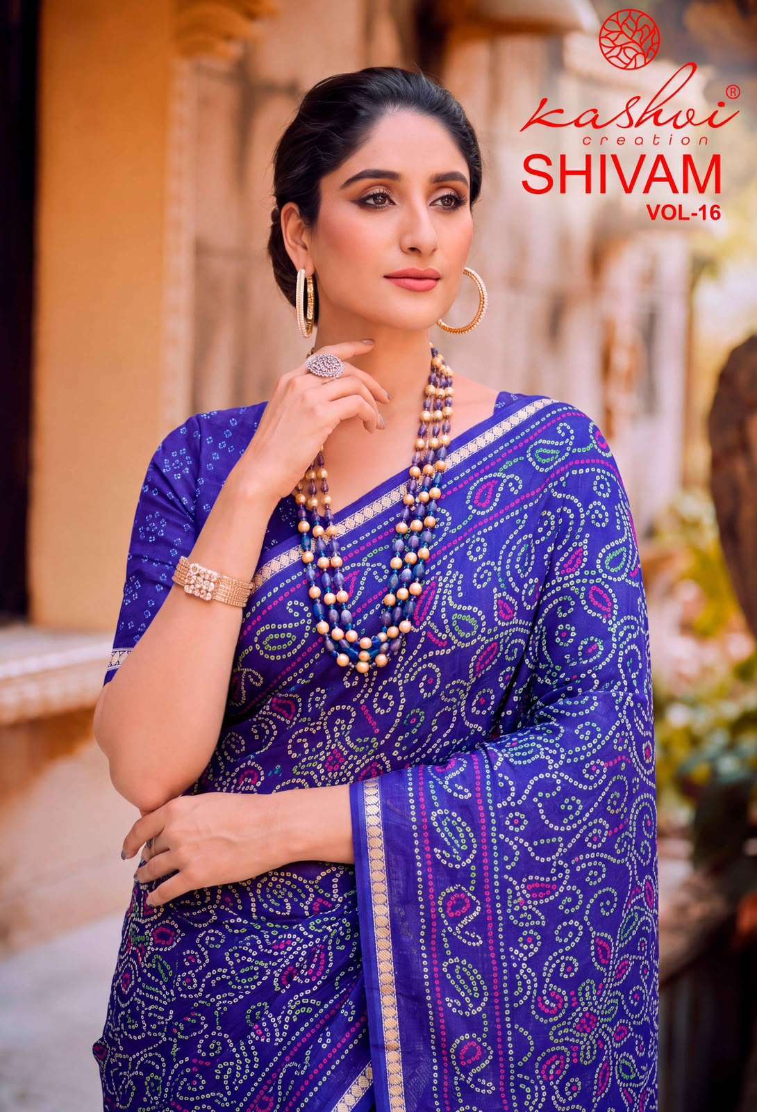 Kashvi Creation Shivam Vol 16 Ladies Wear Moss Saree Collection Wholesaler