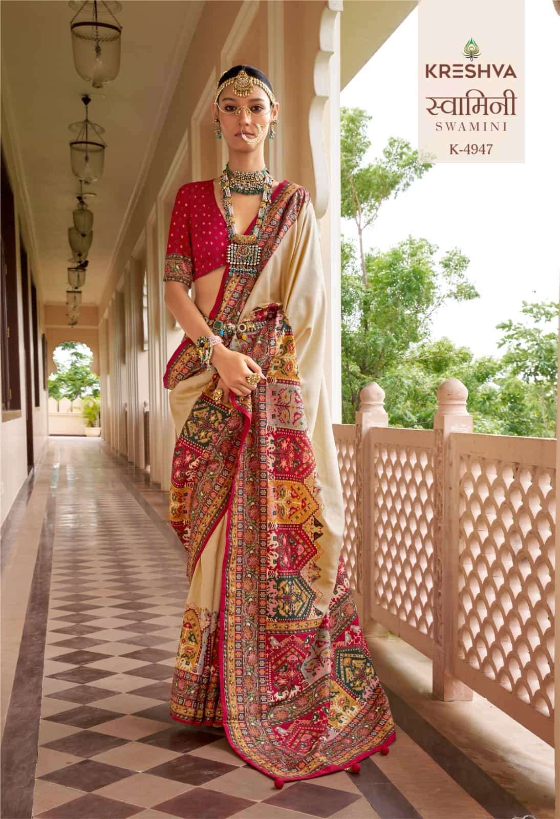 Kreshva Swamini Premium Party Wear Silk Saree Collection Wholesaler