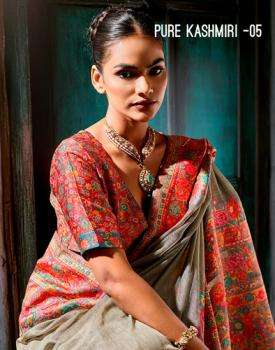 rajtex pure kashmiri vol 5 modal cotton pashmina weaving saree 