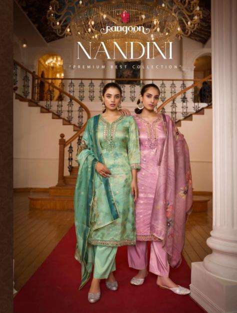 rangoon nandini readymade new arrival viscose jacquard 3pcs dress